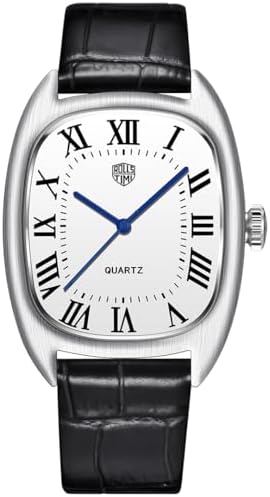 TAYSHILEY Quartz Men&#39;s Watches Stainless Steel Waterproof Dress Analog Wrist Watch for Men, Casual Business Sports Gift Wristwatch Leather Strap
