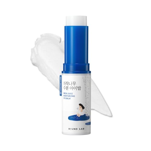 ROUND LAB Birch Juice Icy Cooling Eye Stick \u2013 Depuffing Glow Booster Balm for Puffy Eyes, Dark Circles, Fine Lines  On-the-Go Moisturizer  Korean Skincare  0.35 oz