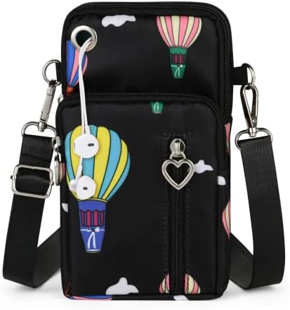 Nylon Crossbody Wallet - Travel Phone Purse, Shoulder Bag, Arm Bag
