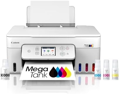 Canon Megatank G3290 All-in-One Wireless Supertank [Megatank] Printer  Print, Copy Scan  Mobile Printing 2.7&#34; LCD Color Touchscreen  Auto Duplex