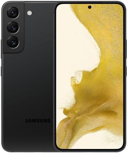 Samsung Galaxy S22 Smartphone, Factory Unlocked Android Cell Phone, 128GB, 8K Camera &amp; Video, Brightest Display, Long Battery Life, Fast 4nm Processor, US Version, Phantom Black (Renewed)