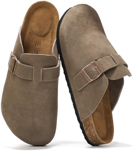 Project Cloud Men's Clogs  u2013 Full grain leather memory foam clogs Men's arch support cork insoles  u2013 Non slip platform muller shoes (Brooklyn)
