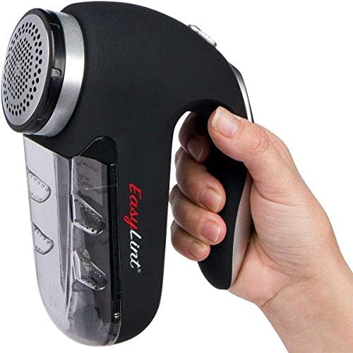 EasyLint Professional Fabric Shaver Lint Remover, Electric Sweater Shaver for Clothes &amp; Furniture Works with AC Adapter or Batteries, Pilling Remover with 2-Blades, Cleaning Brush &amp; Power Cord