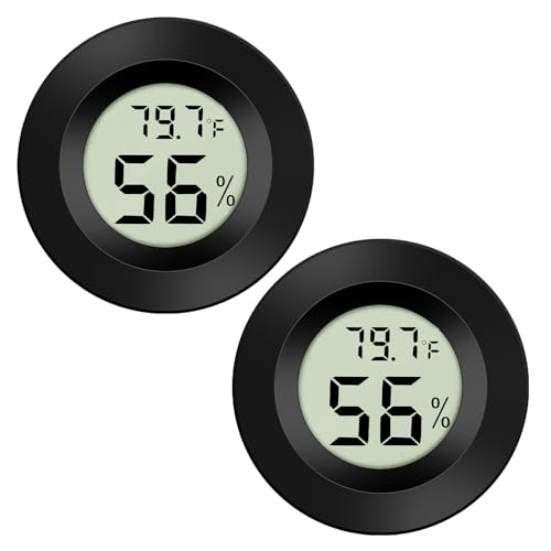 Thlevel Mini Digital Temperature Gauge Indoor Room Humidity Meter LCD Reptile Monitor Humidity Meter Suitable for Humidifiers Dehumidifiers Greenhouse Basement Baby Room