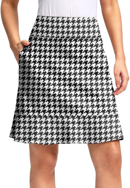 Viodia 20&#34; Knee Length Skorts Skirts for Women with Pockets High Waisted Athletic Tennis Golf Skort for Casual Summer
