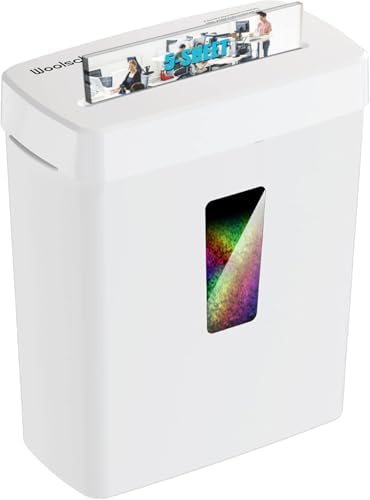 Woolsche Paper Shredder, P-5 Security Level, 5-Sheet Micro Cut with 3.43-Gallon Basket, Durable &amp; Fast with Jam Proof System, Paper Shredder for Home Office (ETL)