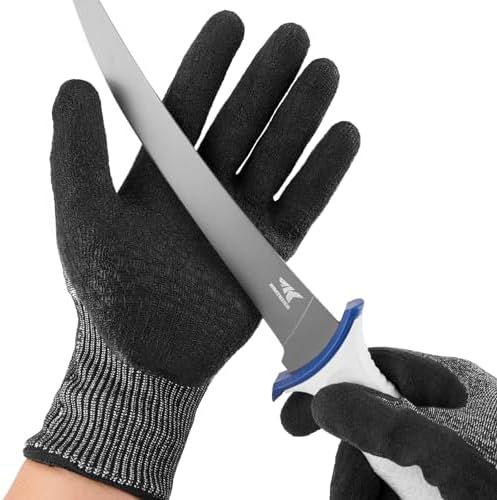 KastKing Kut Safe Fillet Gloves, Ultimate Cut Resistant Gloves for fishing and Outdoor Use, ANSI Level 6 Cut Protection