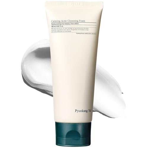 Pyunkang Yul PKY Calming Cleansing Foam, Low pH Formula Facial Wash\/Cleanser with Witch Hazel, AHA for oil control- Cica, Tea Tree Extract - Rapid Moisture replenishment 3.38 Fl.oz