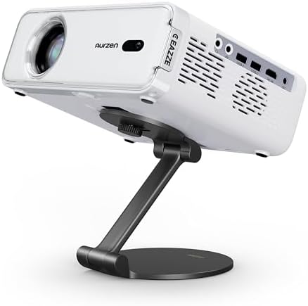 Aurzen Projector Foldable Stand, Ultra-Compact with Easy Setup, 180° Rotation, Compatible with TMY, HAPPRUN, Yaber, Epson &amp; Most Projectors (¼-Inch Screw, Only Stand)