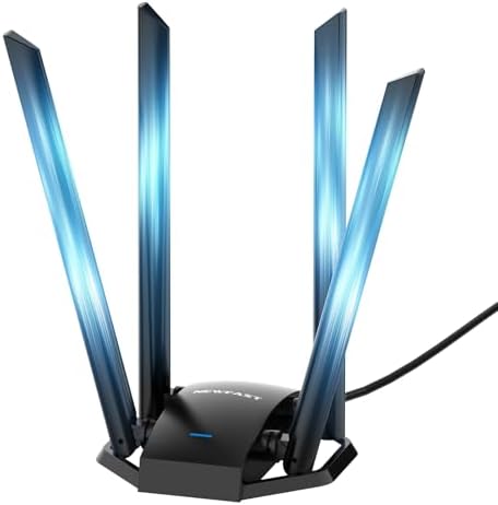 NEWFAST AC1300 USB WiFi Adapter (NF- U329), USB3.0 Wireless Dual Band Network Adapter, 2.4GHz\/5GHz USB Wi-Fi Adapter for Desktop PC, MU-MIMO, 4 Antennas, WiFi Dongle for Windows XP\/7\/8\/8.1\/10\/11
