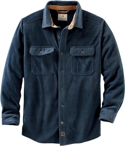 Legendary Whitetails Men&#39;s Long Sleeve Fleece Button Up Shirt Casual Fit Thick Heavyweight