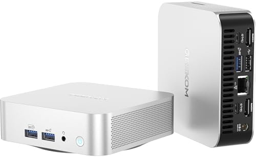 GEEKOM A6 mini computer with AMD Ryzen 7 6800H (up to 4.7GHz), GB DDR5 memory, TB PCIe 4.0 NVMe SSD,Radeon 680M, Compact aluminum design Windows Pro desktop computer with USB4/8K UHD/W i-Fi 6E.  \\/BT