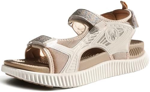 KuaiLu Womens Orthopedic Walking Sandals with Comfortable Arch Support Recovery Sport Relief Plantar Fasciitis Summer Outdoor Hiking Adjustable Strap Platform Cushion Shoes