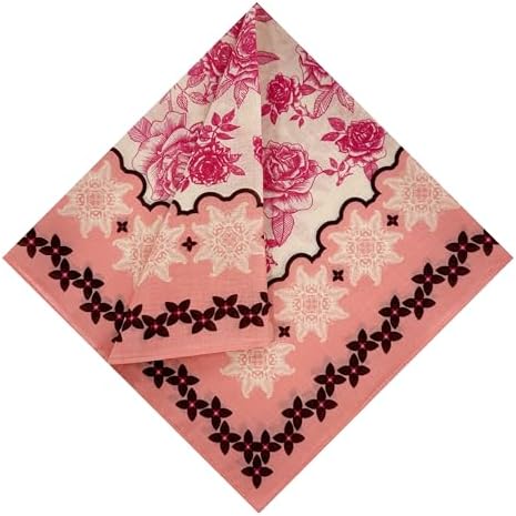 HankieWorld Single Pack Bandanas 60s Premium Cotton Soft Thin Handfeel Large Handkerchief for Men and Women