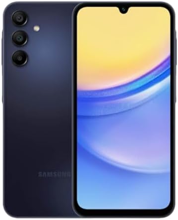 Samsung Galaxy A15 5G A Series Cell Phone, 128GB Unlocked Android Smartphone, AMOLED Display, Expandable Storage, Knox Security, Super Fast Charging, Hi-Res Camera, US Version, 2024, Blue Black