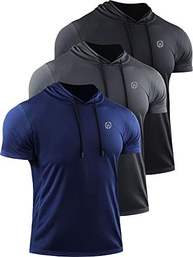 NELEUS Dry Fit Workout Athletic Muscle Tank Top Running Shirts with Hoods
