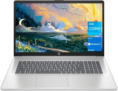HP 17 Laptop, 17.3\u201D HD+ Display, 11th Gen Intel Core i3-1125G4 Processor, 32GB RAM, 1TB SSD, Wi-Fi, HDMI, Webcam, Windows 11 Home, Silver