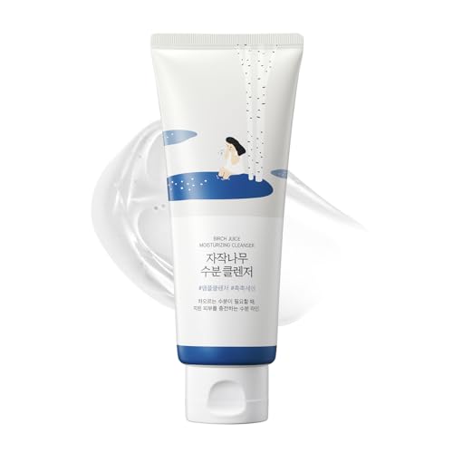 ROUND LAB Birch Juice Moisturizing Cleanser  Unclogs hidden sebum, Clears away dead skin cells., Soothing, Low pH, Gel Type Cleanser (5.07 fl.oz)
