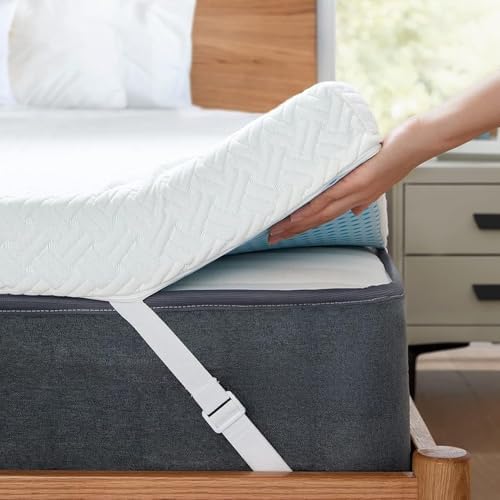 PERLECARE Queen Mattress Topper - 3 Inch Cooling Memory Foam Mattress Pad for Pressure Relief,Bed Topper with Bamboo Cover,Removable &amp; Washable &amp; Non-Slip,CertiPUR-US &amp; Oeko-Tex Certified