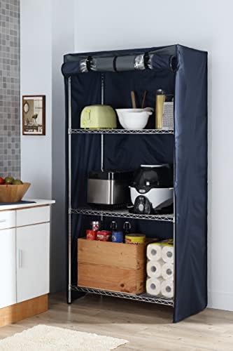 StorageMax Deluxe Rack Cover \u2013 Choose Between Rack Covers That fit 36\u201DW x 18\u201DD x 72\u201DH or 48\u201DW x 24\u201DD x 72\u201DH - Heavy Duty Dustproof Storage Rack Cover for Wire Shelvi