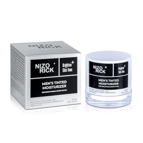 NIZORICK Men&#39;s BB Cream Foundation,Hydrating Non-Greasy Tinted Moisturizer for men, Long Lasting Matte Concealer Full Coverage Men CC Cream Foundation for All Skin Types, 30g\/1.05 oz