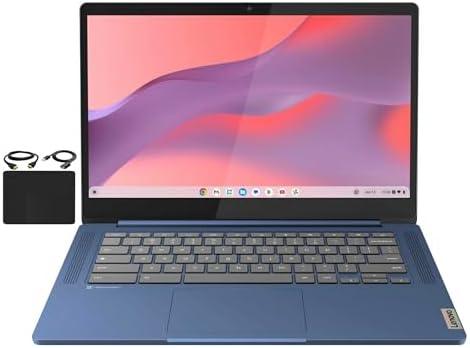 Lenovo Flagship Chromebook, 14&#39;&#39; FHD Touchscreen Slim Thin Light Laptop Computer, 8-Core MediaTek Kompanio 520 Processor, 4GB RAM, 64GB eMMC, WiFi 6,Chrome OS, Abyss Blue