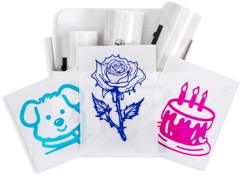 Memoking T02 Color Sticker Paper - Colorful Transparent Sticky T02 Mini Printer Sticker Paper Refill, 50 mm x 3.5 m, Keep for 20 yrs, for Journal Photo Study Notes, 3 Rolls