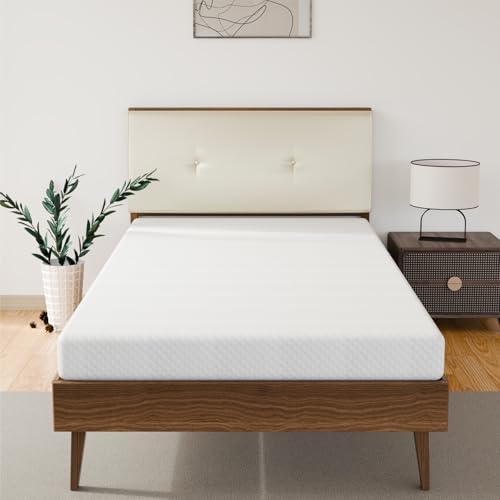 Bamboobreeze 6inch Twin Mattress, Gel Memory Foam with No Odor, Medium-Firm, Bed in a Box, Fiberglass Free, Pressure Relief, CertiPUR-US