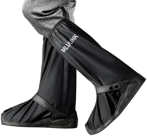 Rain Shoe Covers, Reusable Waterproof Rain Cover for Shoes, Non-Slip PVC Snow Boot Covers for Men and Women