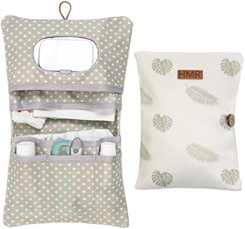 HAMUR Baby Diaper Bag Organizer \u2013 Travel-Friendly, Compact &amp; Foldable  Stroller Pouch for Newborn Essentials \u2013 Must-Have for Boys &amp; Girls (Leaves)