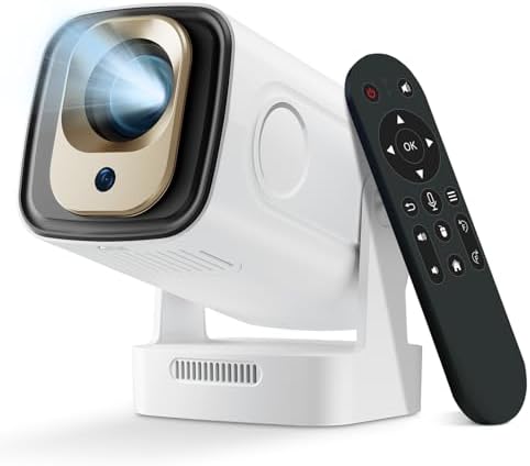 [Auto Focus&amp;1080P]Reiie HY260Pro Mini Smart Projector with 4K Support, WiFi6 + Bluetooth 5.4, 200 ANSI, Built in Speaker, Air Mouse remote, Voice Control, Outdoor Movie Projector