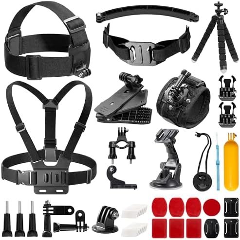 AKASO Outdoor Sports Action Camera Accessories Kit 14 in 1 for AKASO EK7000\/ EK7000 Pro\/Brave 4\/ Brave 7 LE\/ V50X\/ V50 Pro\/ V50 Elite\/Go Pro Hero 9 in Swimming Any Other Outdoor Sports