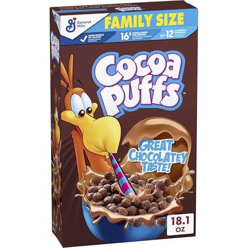 Cocoa Puffs, Chocolate Breakfast Cereal with Whole Grains, 18.1 oz