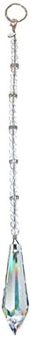 SunCatcher Crystal, Rear View Mirror Car Charm Ornament, Hanging Pendent 30mm, Comes in a Gift Bag. (1 38mm Icicle Crystal)