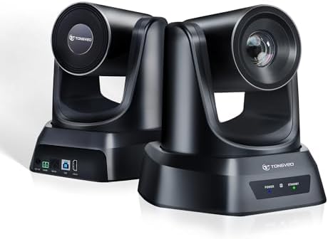 TONGVEO Conference Room PTZ Camera System with 20X Optical Zoom  1080P 60fps HDMI USB Webcam for Church Streaming Online Video Conference Compatible with Zoom, OBS  Easy Setup