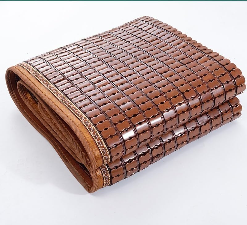Natural Bamboo Summer Sleeping Mat, Foldable Cooling Mat for Bed, Cooling, Breathable and Easy to Clean, Bed Mat Cool Sleeping Mattress for Home and Dormitory