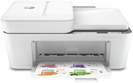 HP DeskJet Plus 4155 Wireless All-in-One Printer - Compact Inkjet Printer with Mobile Printing, Scanner, Copier, Bluetooth, Home Office &amp; WiFi Compatible - 3XV13A (Renewed)