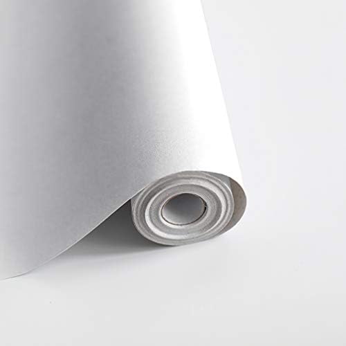 Safiyya 118&#34;x17.7&#34; Peel and Stick Wallpaper White Contact Paper Waterpoof Self Adhesive Decorative Contact Paper Vinyl Roll for Wall Kitchen Wallpaper for Bedroom